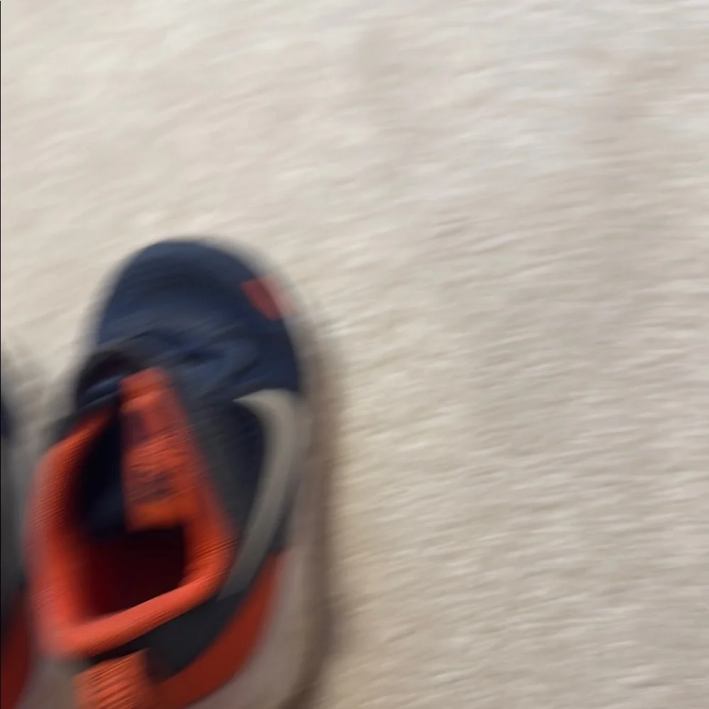 Nike Blue and Orange Sneakers with Velcro Closure - Picture 3 of 4